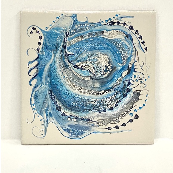 Dreamin’ Big Designs Other - Original Acrylic Abstract Art 6”x6” Ceramic Tile